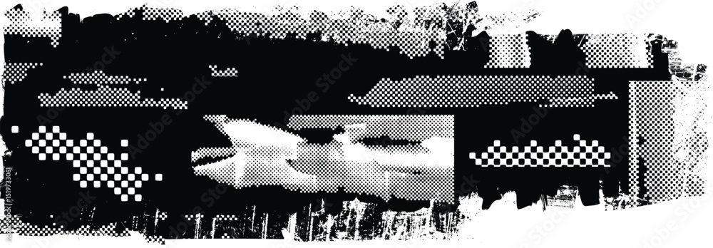 Poster grunge textured banner with rough edges. speckled texture. overlay grunge texture . simply place tex