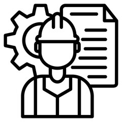Engineer line icon