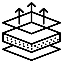 Insulation line icon