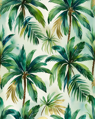 topical fruit coconut background pattern 
