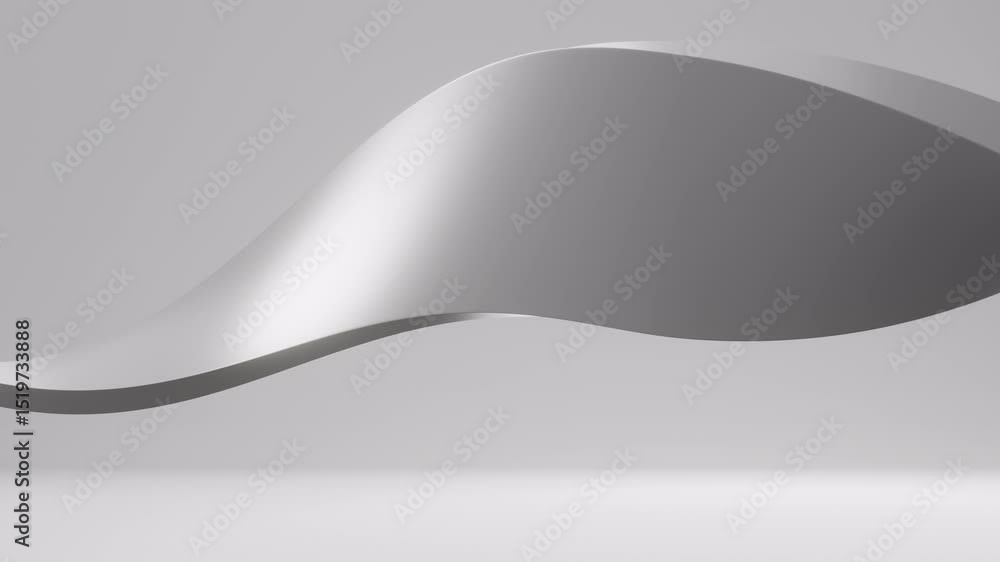 Poster abstract white curve geometry background. bright white grey waves abstract motion background. seamle