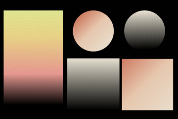 Geometric gradient shapes set with soft color transitions and elegance