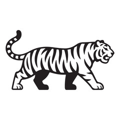 Wildlife graphic standing tiger clipart pair