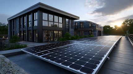 太陽光発電を備えた最新エコ住宅