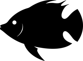 Saddleback Fish Silhouette Vector Set Creative Aquatic Animal Design Illustration for Graphic Design and Artistic Projects Suitable for Various Applications