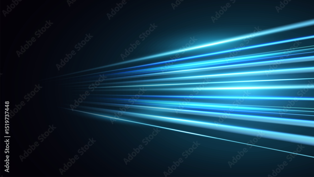 Poster panoramic high speed technology concept, light abstract background. modern abstract high-speed movem
