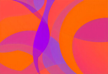 Obraz premium Vibrant fluid shapes with bright orange and pink colors creating a stunning visual display