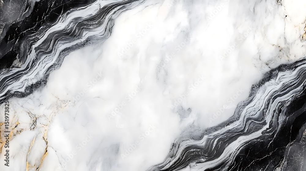 Poster abstract marble texture with black and white swirls a high angle view suitable for backgrounds and d