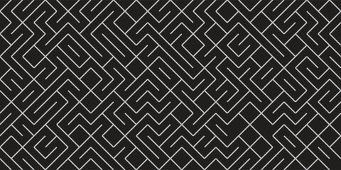 Labyrinth illustration isolated on black