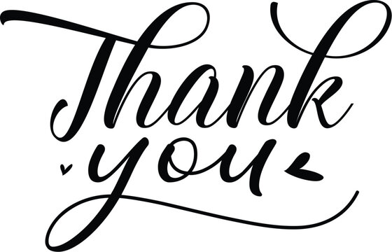 Elegant thank you calligraphy design File