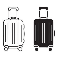 Minimalist luggage icons duo