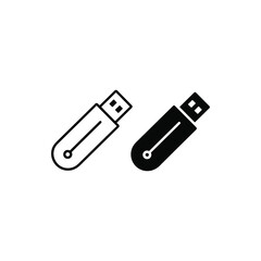 Pen drive vector art illustration