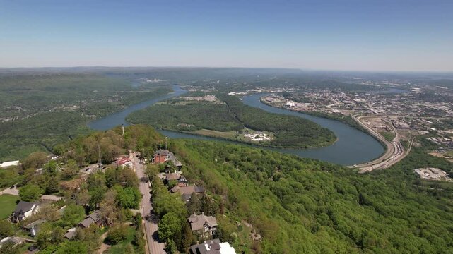 Aerial Drone Exploration of Lookout Mountain, Chattanooga, Tennessee