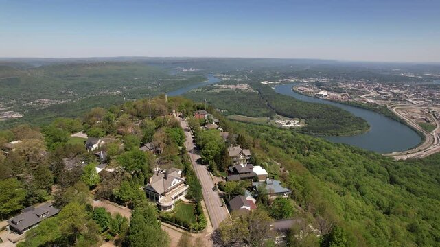 Aerial Drone Exploration of Lookout Mountain, Chattanooga, Tennessee