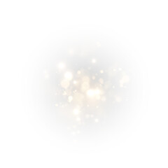 PNG Yellow Sparkles and Magical Glitter Dust Effect. Shining Light Overlay with Transparent Background for Christmas Cards, Abstract Festive Patterns, and Glowing Holiday Design Elements