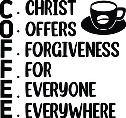 Coffee christ offers forgiveness design concept File