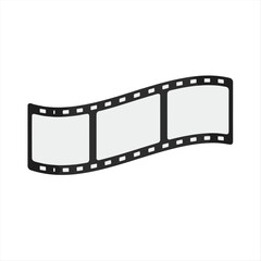 Film strip frame. Cinema tape. Photo negative, filmstrip. Movie black seamless vector illustration on white background for cinema-themed projects, movie posters and photographic albums