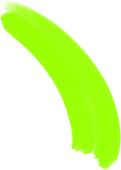 lime oil paint brush on transparent background