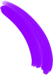 purple oil paint brush on transparent background