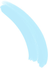 pastel blue oil paint brush on transparent background