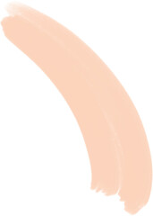 pastel orange oil paint brush on transparent background