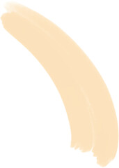 cream oil paint brush on transparent background