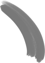 dark gray oil paint brush on transparent background