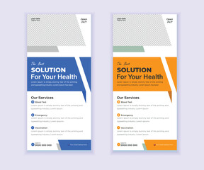 Medical Roll-Up or DL ​​Flyer Design and Rack Card Design Template for your Business