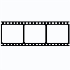 Film strip frame. Cinema tape. Photo negative, filmstrip. Movie black seamless vector illustration on white background for cinema-themed projects, movie posters and photographic albums