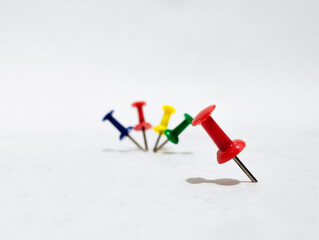 colorful push pins