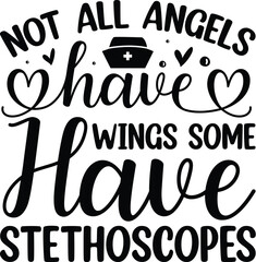 Nurses angels stethoscopes health care professional design File