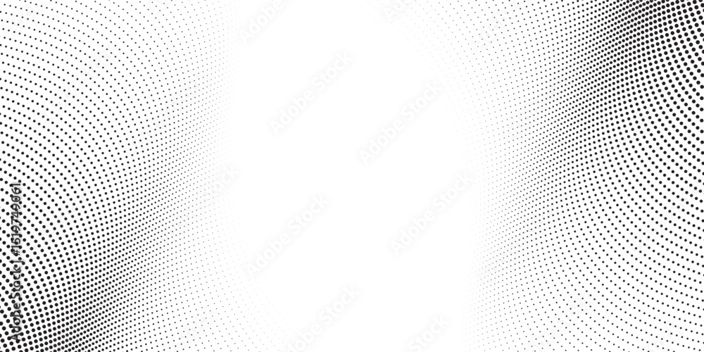 Poster dotted gradient halftone background. horizontal seamless dots pattern in pop art style. abstract mod