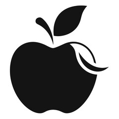 vector illustration of an apple with leaf