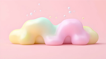 Fototapeta premium Abstract Pastel Cloud Shape Design