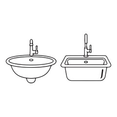 Sink duo vector illustration