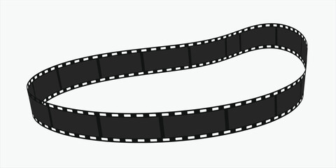 Film strip frame. Cinema tape. Photo negative, filmstrip. Movie black seamless vector illustration on white background for cinema-themed projects, movie posters and photographic albums