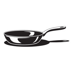 Kitchen Frying Pan Icons with Steam