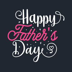 Happy fathers day elegant design typography File