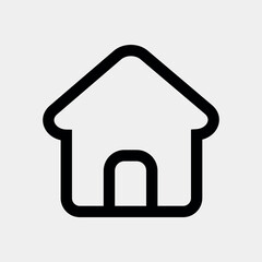 Black and White Home Icon