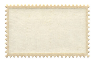 Obraz premium blank postage stamp clean postage stamp isolated on white background