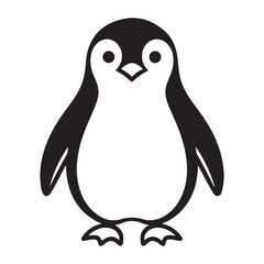 Fototapeta premium Minimalist penguin animal graphic