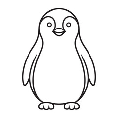 Minimalist penguin animal graphic