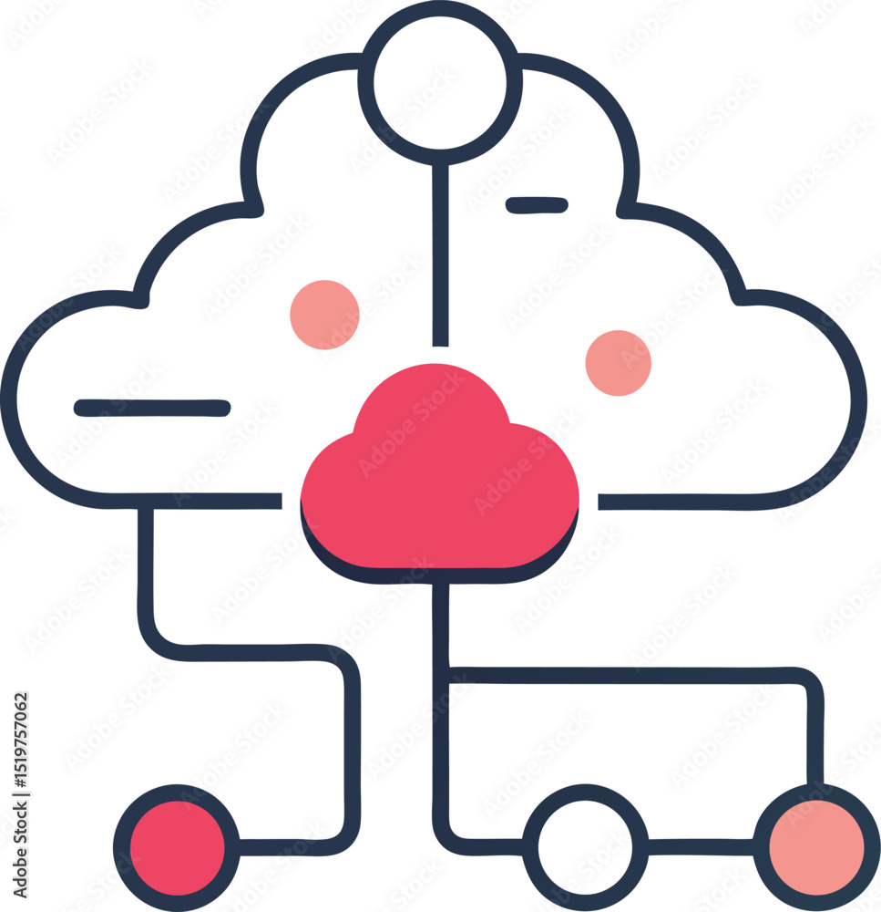 Poster mind map vector icon minimal flat design linear