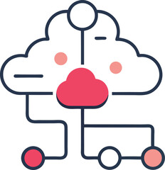 Mind map vector icon minimal flat design linear