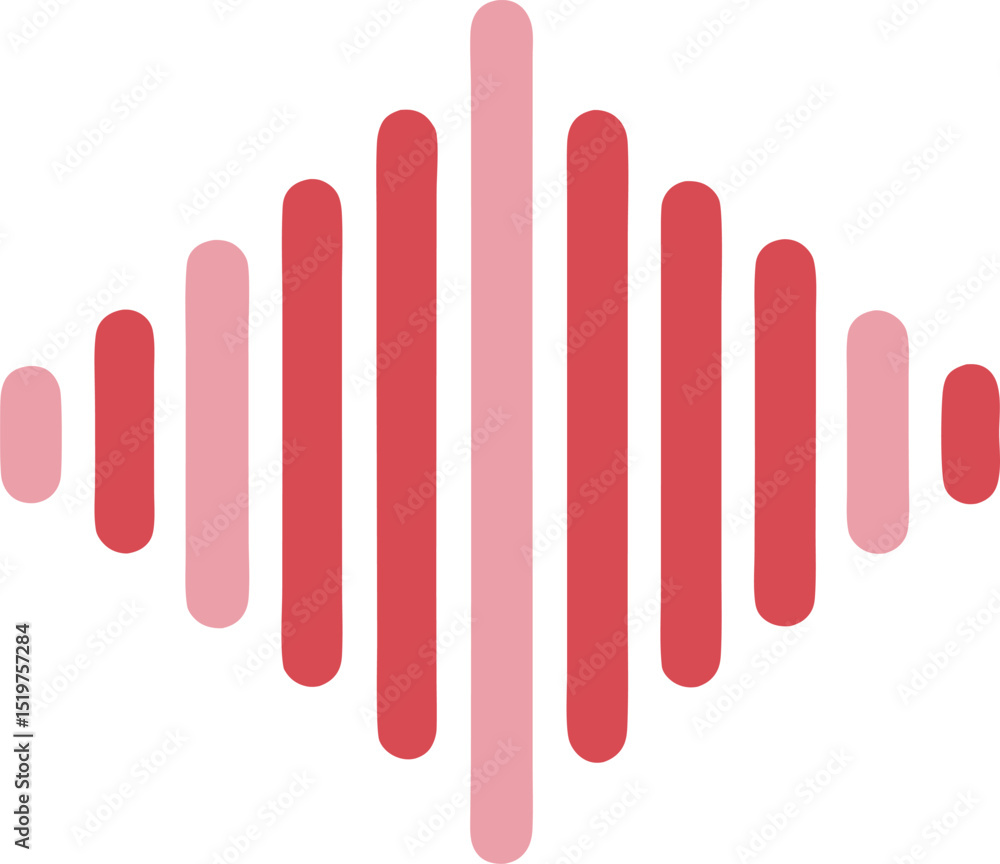 Poster waveform sound icon clean vector audio graph