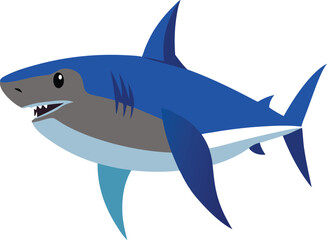 Fototapeta premium Fierce Shark Mascot Logo Vector for Sports and Gaming