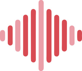 Obraz premium Waveform sound icon clean vector audio graph