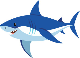 Fototapeta premium Fierce Shark Mascot Logo Vector for Sports and Gaming