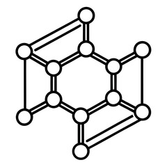 Abstract molecular structure diagram with connected nodes