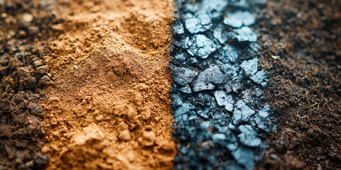 Comparing textures of natural soil and asphalt in a detailed study on surface materials